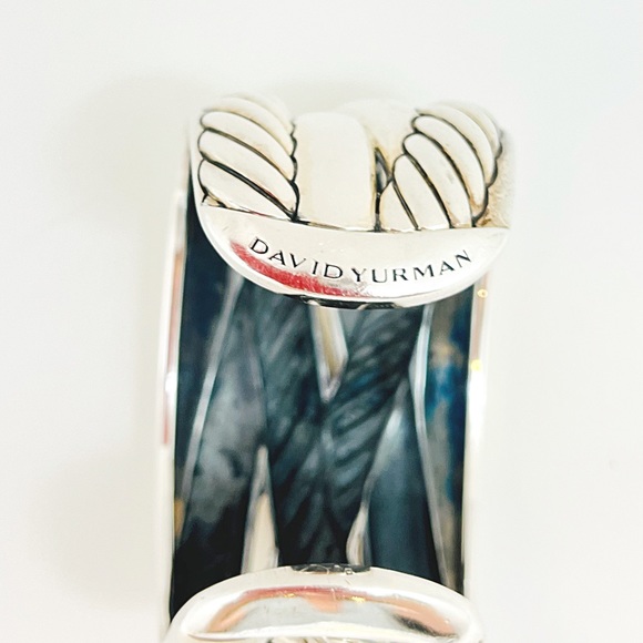 David Yurman Wide Crossover Cuff Sterling Silver, Retired, Gently Preowned - Picture 4 of 6